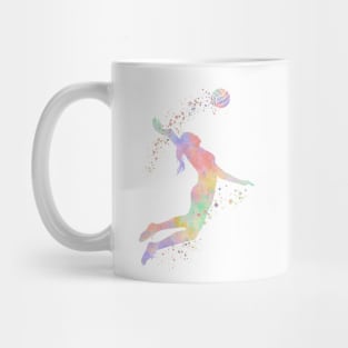 Girl Volleyball Watercolor Sports Gifts Mug